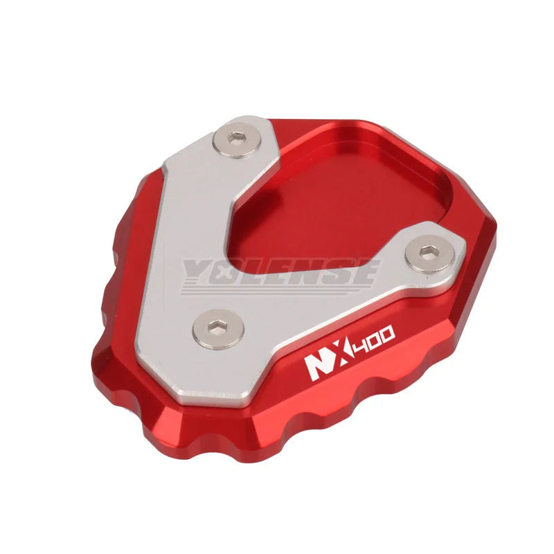 For Honda NX500 NX 500 NX400 NX 400 2024-2025 Motorcycle CNC Kickstand Foot Side Stand Extension Pad Support Plate – YOLENSE CNC Aluminum Gold Red Black Titanium Blue NX500 NX400