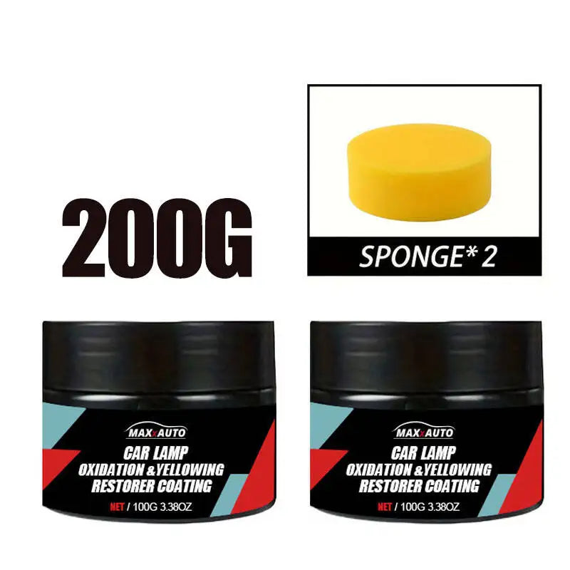 Car & Motorcycle Headlight Restoration Polish Paste – Headlamp Scratch Repair – Removes Yellowing Oxidation Haziness – 50g / 100g / 200g / 300g – From $5
