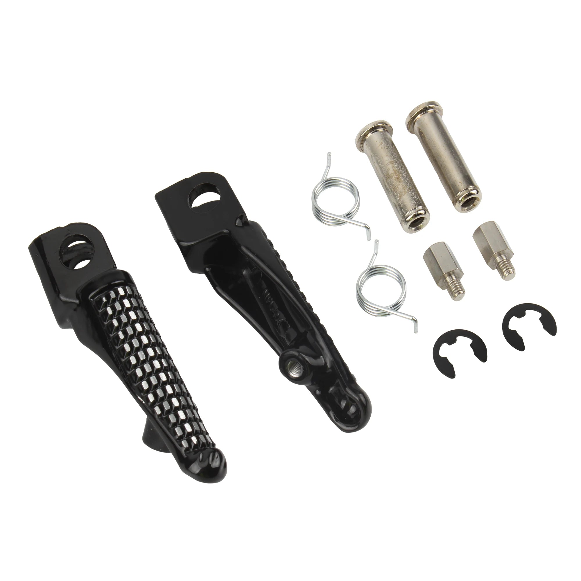 Kawasaki Front & Rear Foot Pegs – ZX-6R / ZX-9R / ZX-10R / Z750 / Z1000 / Ninja 250R / ER-6N / ER-6F / GTR1400 / ZZR1400 – Black or Silver – $20