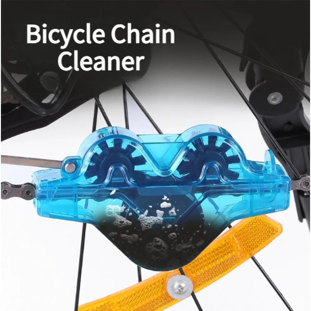 Bicycle Frog Chain Cleaner Trailer – No-Handheld Chain Cleaning & Maintenance Tool for Mountain & Road Bikes – Blue / Pink – $16