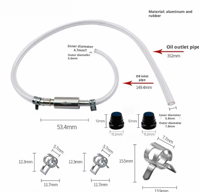 Brake Fluid Bleeder Hose with One-Way Non-Return Check Valve – Brake Bleeding Tools for Auto Car Motorcycle Brake & Clutch Bleeder Hose Pipe Kit – $10
