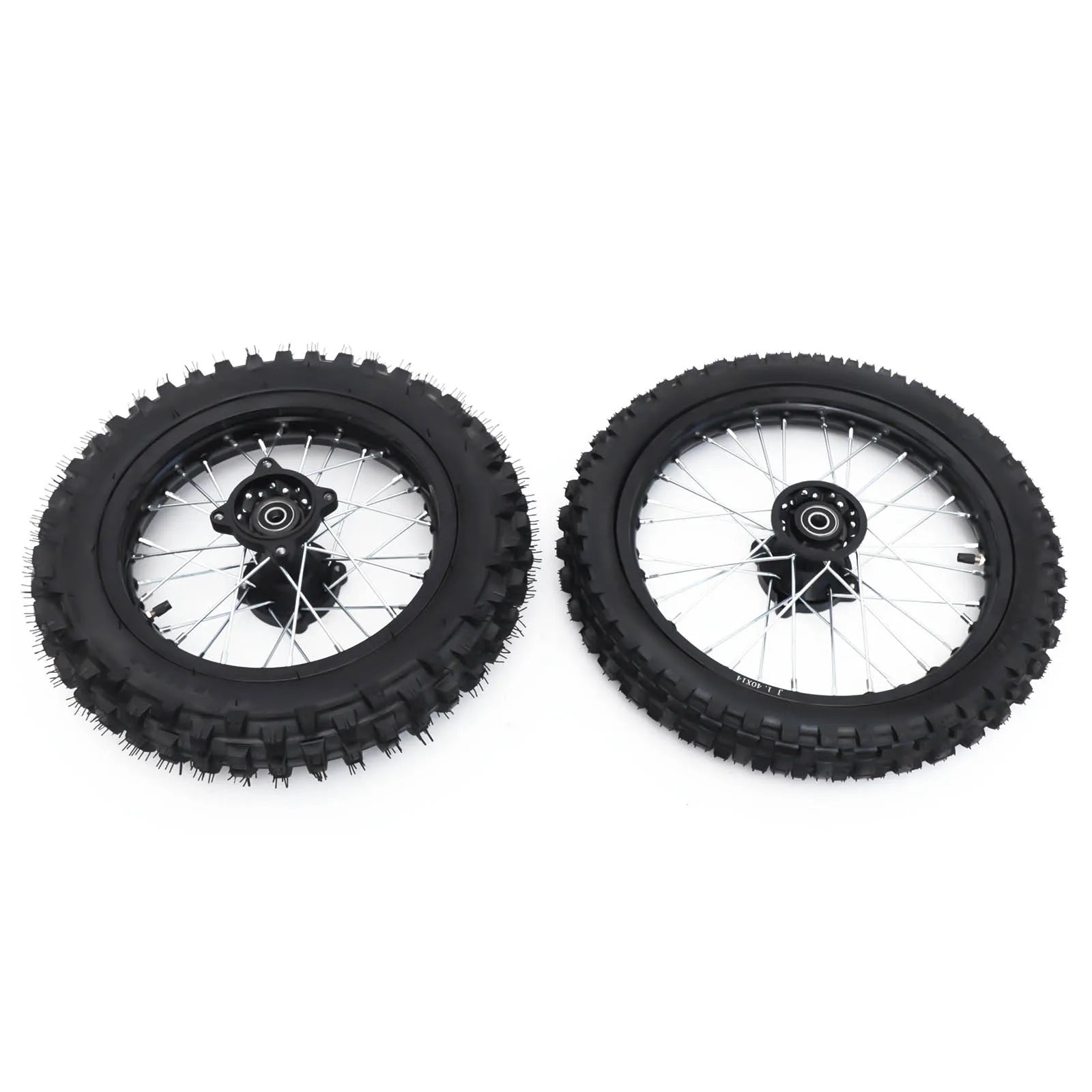 Dirt Bike Tires – 60/100-14 Front & 80/100-12 Rear Wheel Tire Set