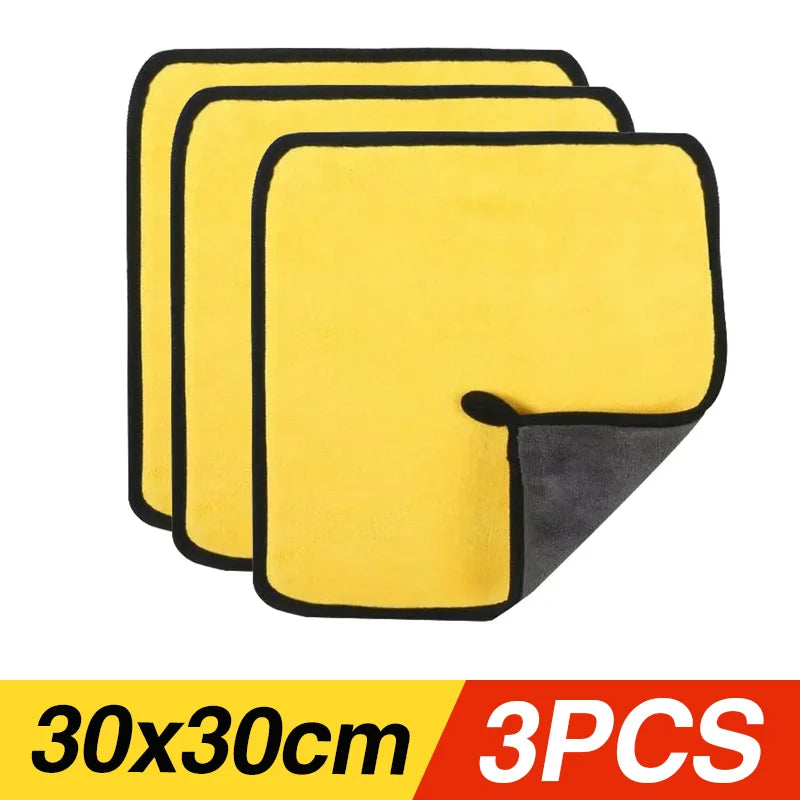 Thickened Yellow Microfiber Car Wash
