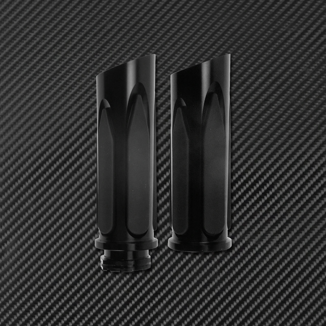 MACTIONS Harley-Davidson CNC Billet Aluminum Motorcycle Handlebar Grips 1" 25mm Rubber Vibration-Absorbing Hand Grips for Harley Touring Road King Sportster XL 883 1200 Dyna Softail V-Rod – 3 Styles (1 Pair)