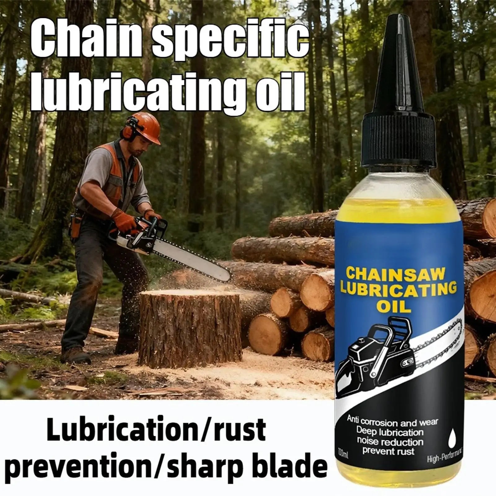 Chainsaw Lubricating Oil 100ml – Anti-Rust Deep Penetrating Chain Lube for Motorcycle Bicycle Chainsaw Hedge Trimmer – $12