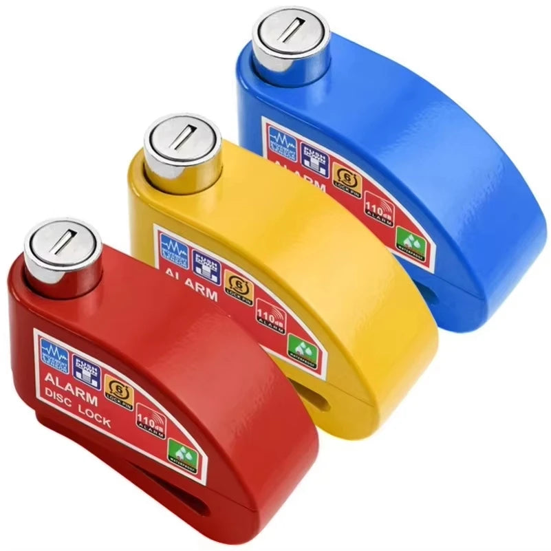 Motorcycle Bicycle Scooter Alarm Lock Wheel Disc Brake Waterproof Anti-Theft Aluminum Alloy Safety Brake Lock Moto Accessories – 5 Styles