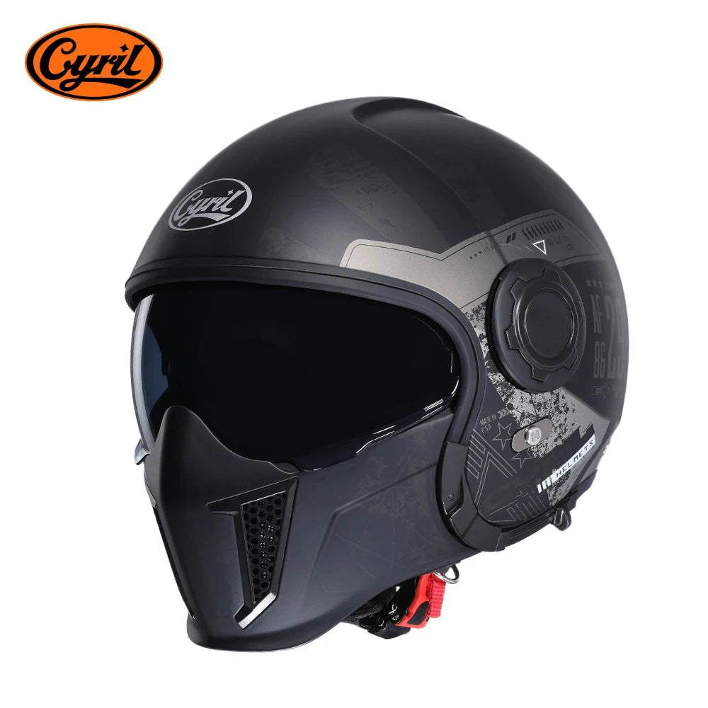 Retro Modular Helmet with DOT and ECE Approval