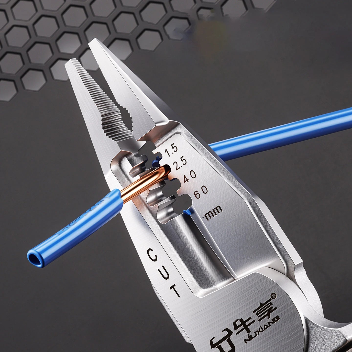 NIUXIANG 10-in-1 Rechargeable Wire Stripper Pliers – Built-In Voltage Tester – Wire Strip + Cut + Crimp – Motorcycle Electrical Repair – $31