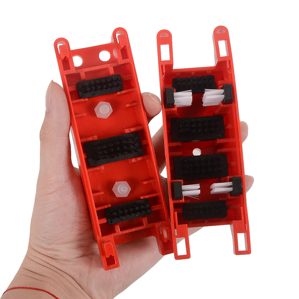 Motorcycle Chain Cleaning & Lube Device Tools – Full Set with 2PCS Pump Bottle – Brush Gear Cleaner & Lubricating Accessory – $33