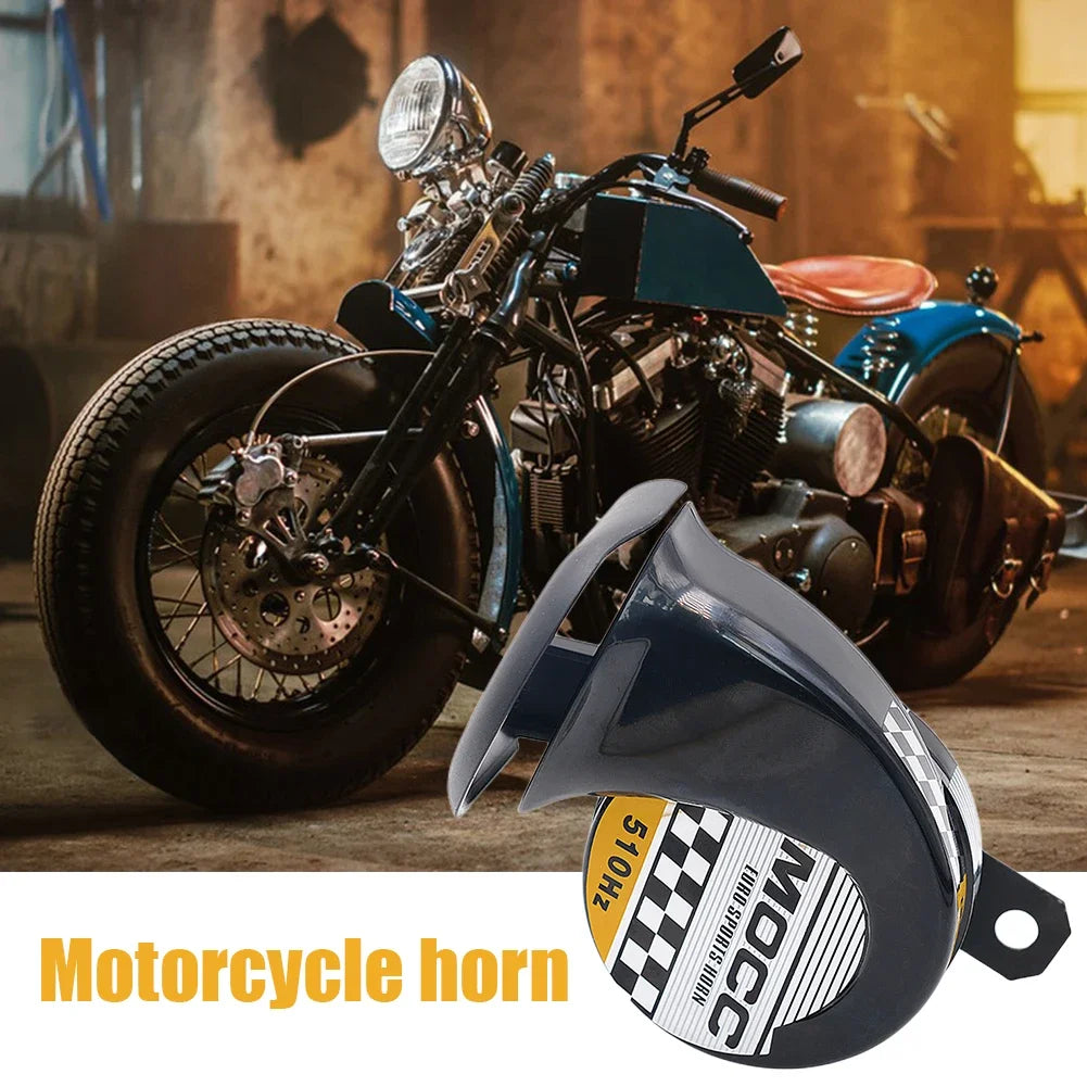 Motorcycle Horn – 12V 130dB Super Loud 510Hz Waterproof Snail Horn