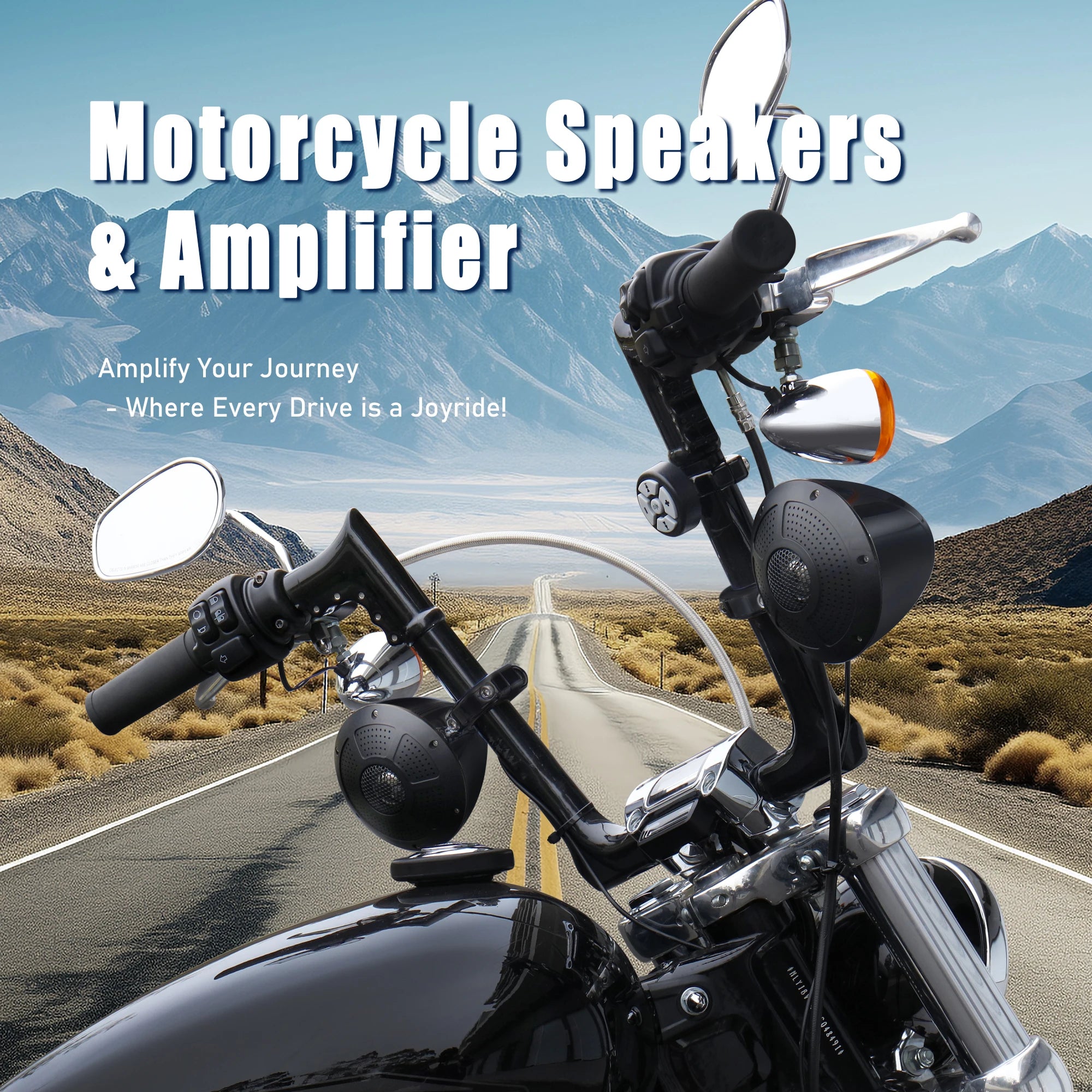 Motorcycle Speakers – 1000W Bluetooth 4-Channel Full-Range Stereo