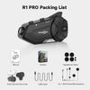 FREEDCONN R1 Pro Motorcycle Bluetooth Intercom – 6-Rider 2K Dash Cam