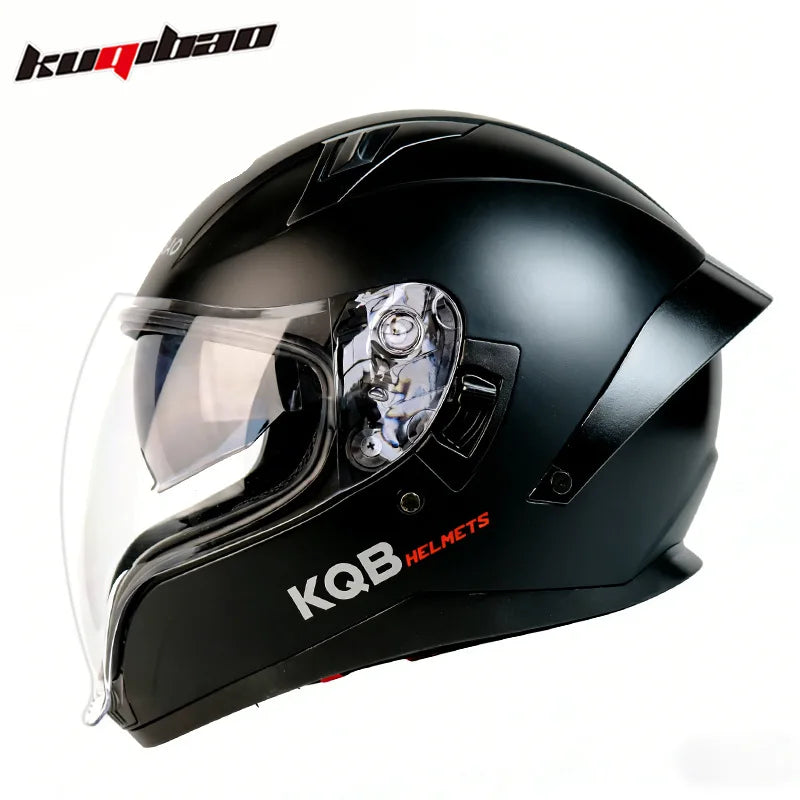 KQB Modular Helmets – Flip-Up Full Face Motorcycle Helmet, Dual Sun Visor & Colorful Lens, All-Season Unisex