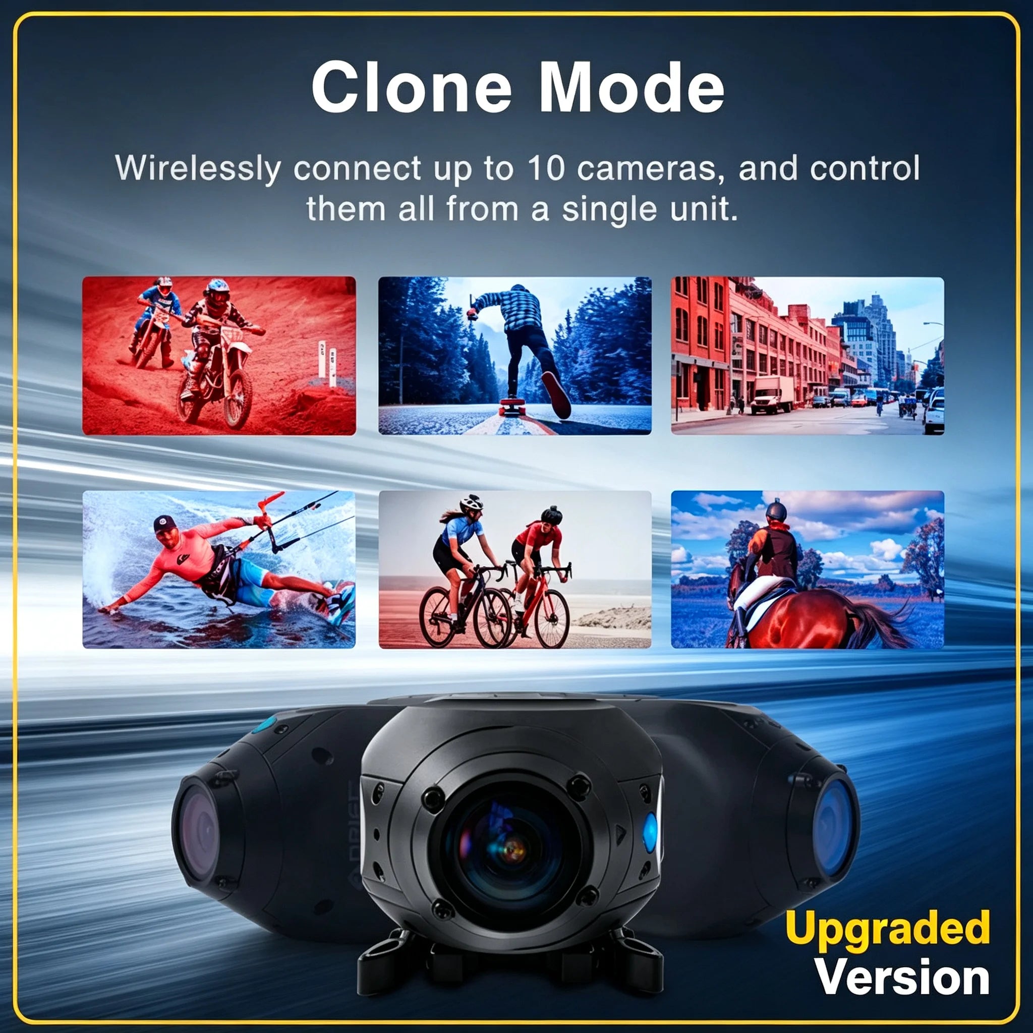 Drift XL PRO 4K WiFi IPX7 Waterproof Motorcycle Camera Helmet Cam 140° Wide Angle Live Stream Vlog Action Motorcycle Dash Cam DVR for Motorcycle Bicycle Bike Outdoor