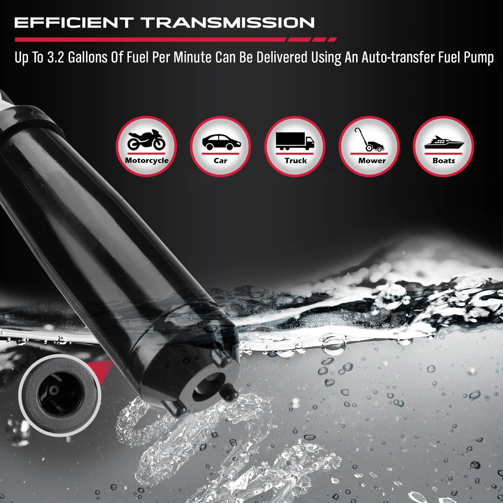 SEDY Auto Fuel Transfer Pump 3.2GPM