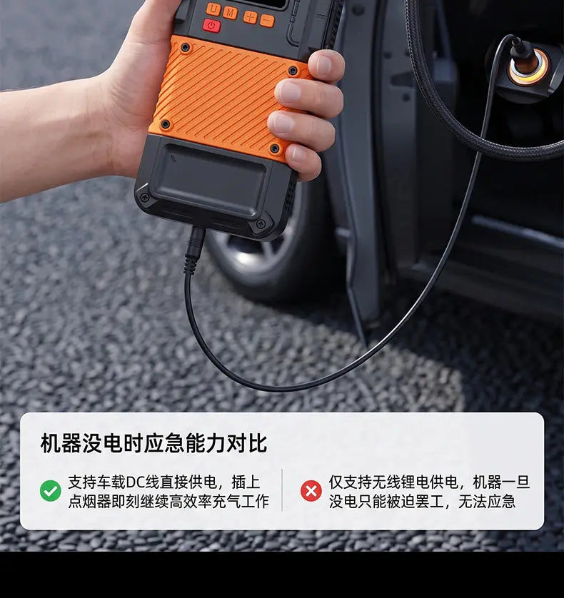 All-in-One Car Jump Starter & Tire Inflator – 500A Battery Booster with 4 Inflation Modes for Auto, Bike, Motorcycle & Sports Balls