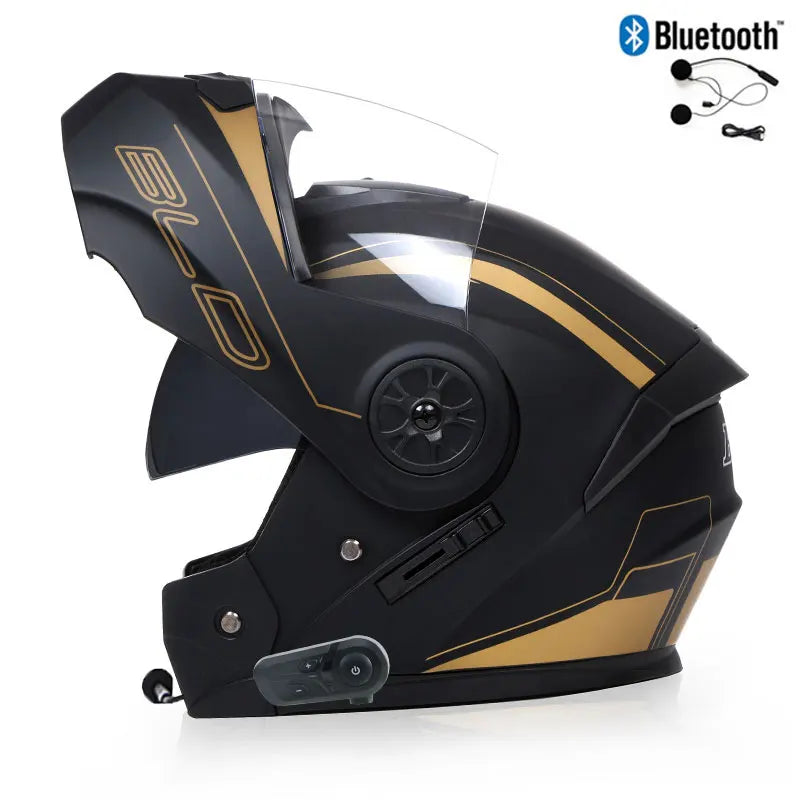 Bluetooth Modular Helmets – DOT Flip-Up Full Face Motorcycle Helmet, Dual Visor for Men & Women