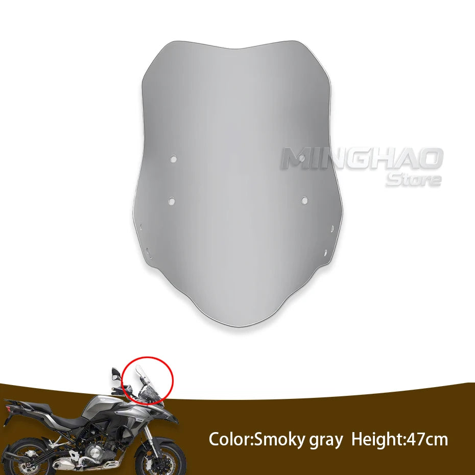Motorcycle Windshield – Double Bubble Wind Deflector for Benelli TRK502/TRK502X