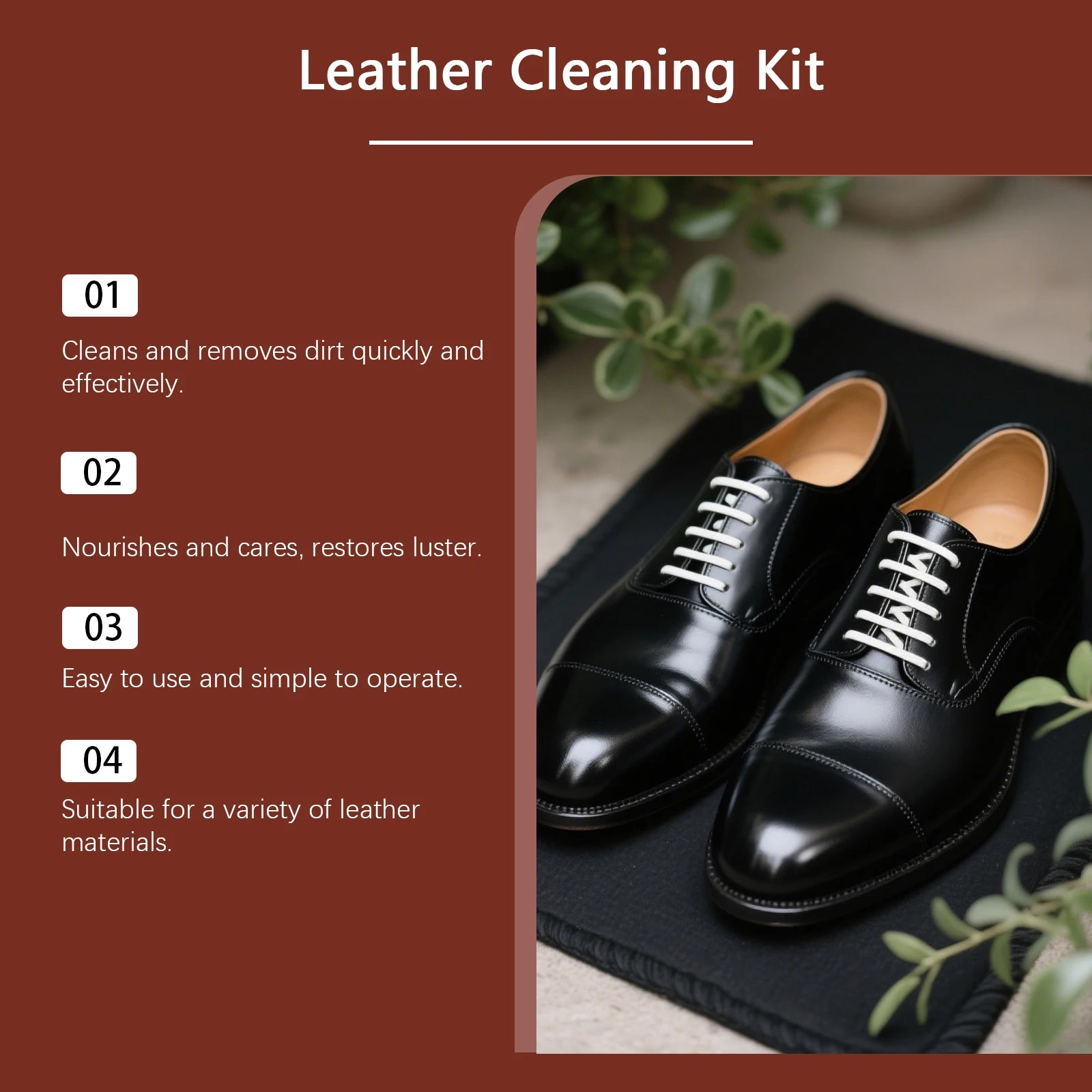 Homonth 2-in-1 Leather Cleaner & Conditioner Kit – Deep Spray + Nourishing Lotion – Car Seats Sofa Bags – Prevents Cracking – Sponge + Towel Included – $12–65