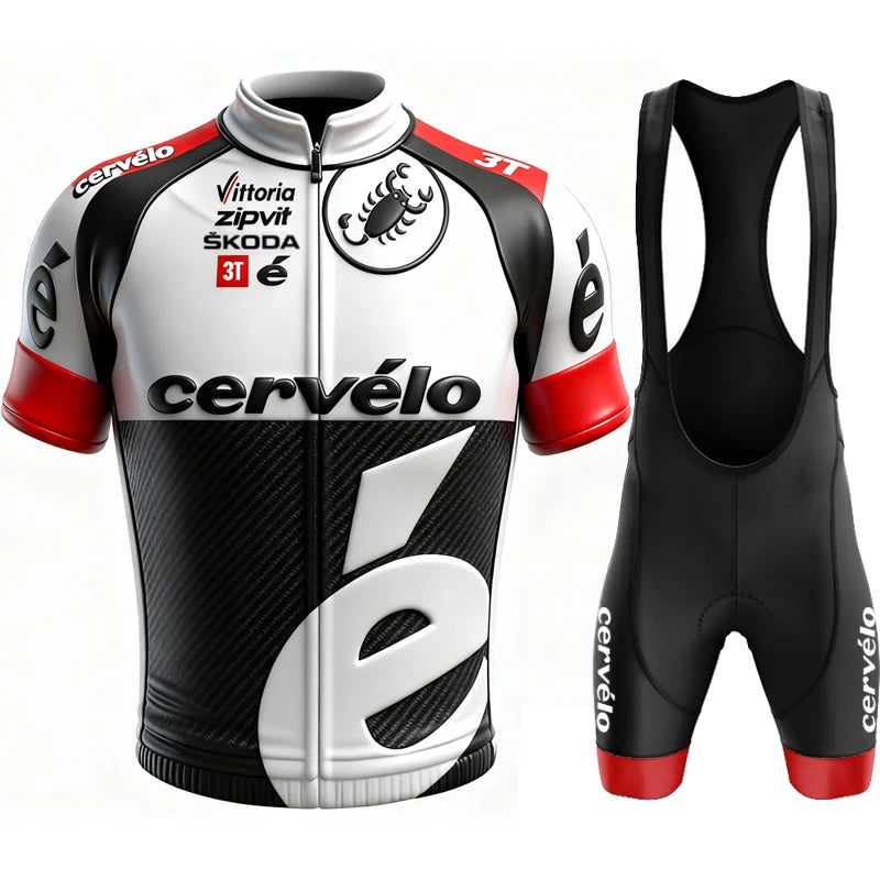 Men's Cycling Suit Mtb Jersey Set Shorts Bib CERVELO Blouse Wear Clothing Uniform Mountain Bike Summer Clothes Road Bicycle Male