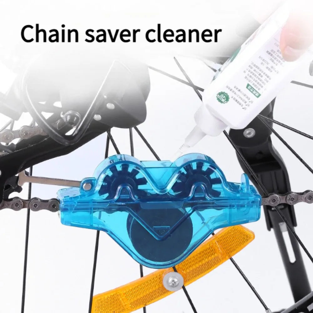 Bicycle Frog Chain Cleaner Trailer – No-Handheld Chain Cleaning & Maintenance Tool for Mountain & Road Bikes – Blue / Pink – $16