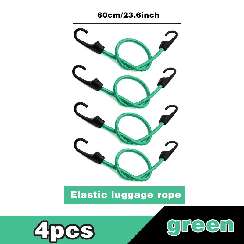 Bungee Straps – 2/4/6PCS Elastic Motorcycle Cargo Straps with Hooks
