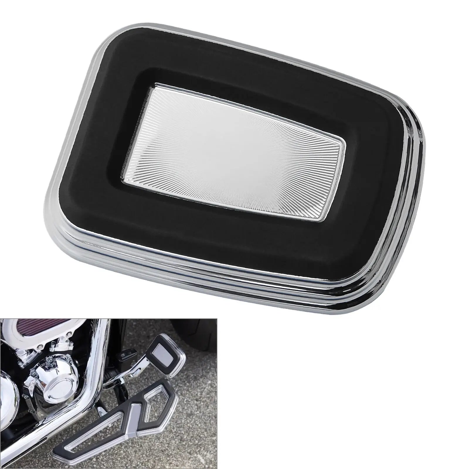Rear Brake Pedal Pad Cover For Harley Touring 1980-2022 Softail 1986-2017 FLD 2012-2016 Motorcycle