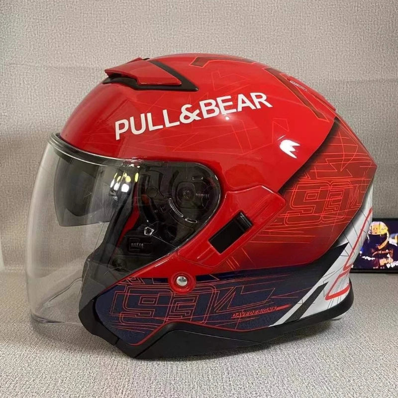 Open Face Helmets – J-Cruise II 3/4 Jet Motorcycle Helmet, Dual Visor, Retro Scooter Style for Men & Women