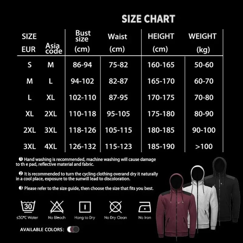 Warm Armored Hoodie with CE Certified Protection