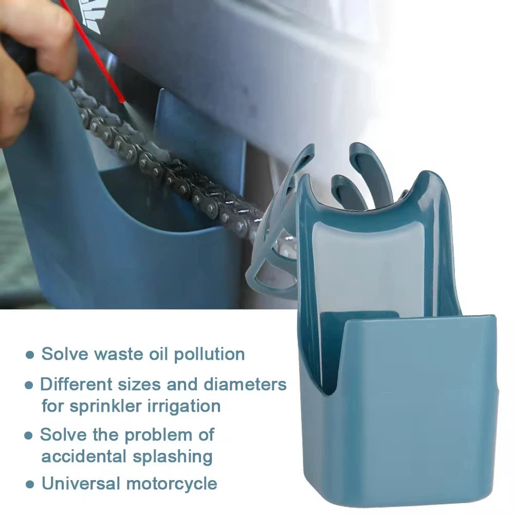 Motorcycle & Bike Chain Oil Storage Tool Box – Splash-Proof Anti-Spray Chain Cleaning Oil Tool – $22