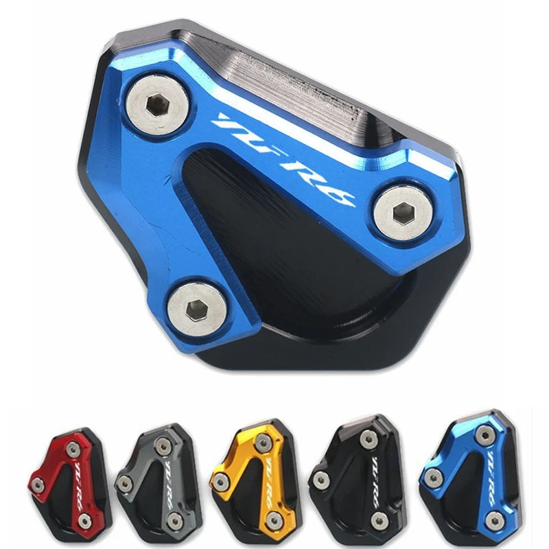 Motorcycle CNC Kickstand Foot Side Stand Extension Pad Support Plate Enlarge Stand For YZF-R6 YZFR6 YZF R6 2006-2016 – HICurves CNC Aluminum Blue Red Gold Black Titanium