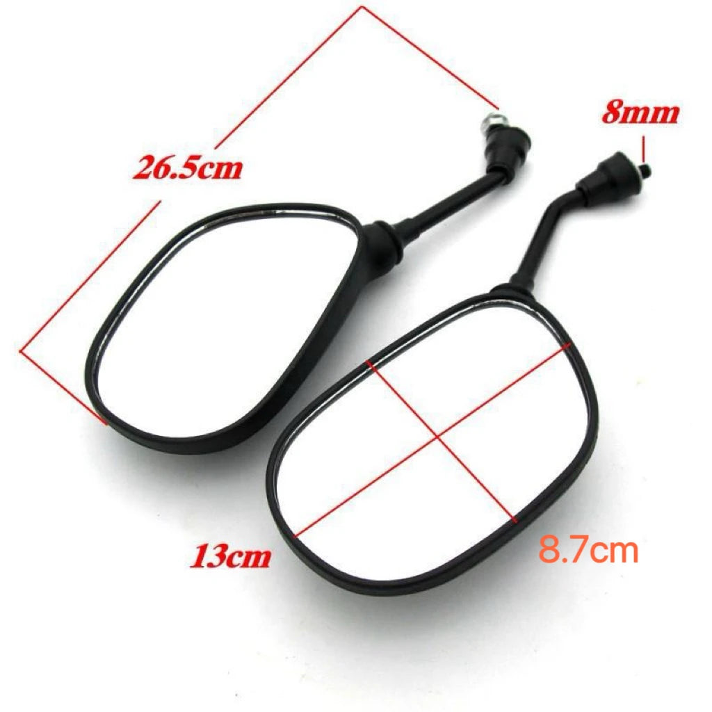 Motorcycle rearview mirror 8mm M8  electric vehicle reversing mirro Scooter Electrical Motor E-Bike Back Side  Convex mirrors