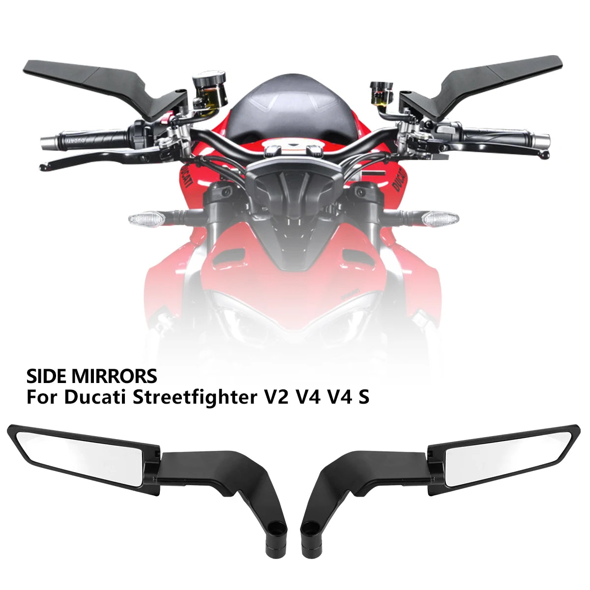 SOYAVISION Stealth Winglet Rotatable Motorcycle Mirror CNC Aluminium Adjustable Rearview Motorcycle Mirror for Yamaha MT-03 MT-07 MT-09 R1 R3 R7 XMAX KTM BMW
