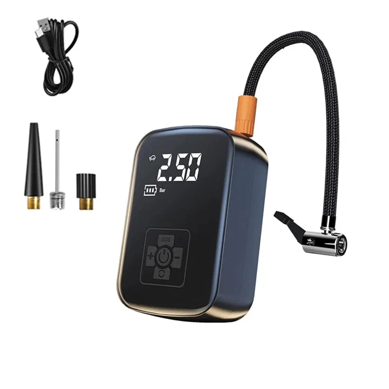 Portable Air Compressor – 12V Electric Tire Inflator