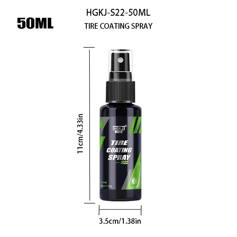 Car Tire Shine Spray – Wheel Cleaning Refurbishing Wax Brightener – 50ml / 100ml / 300ml – $12–24