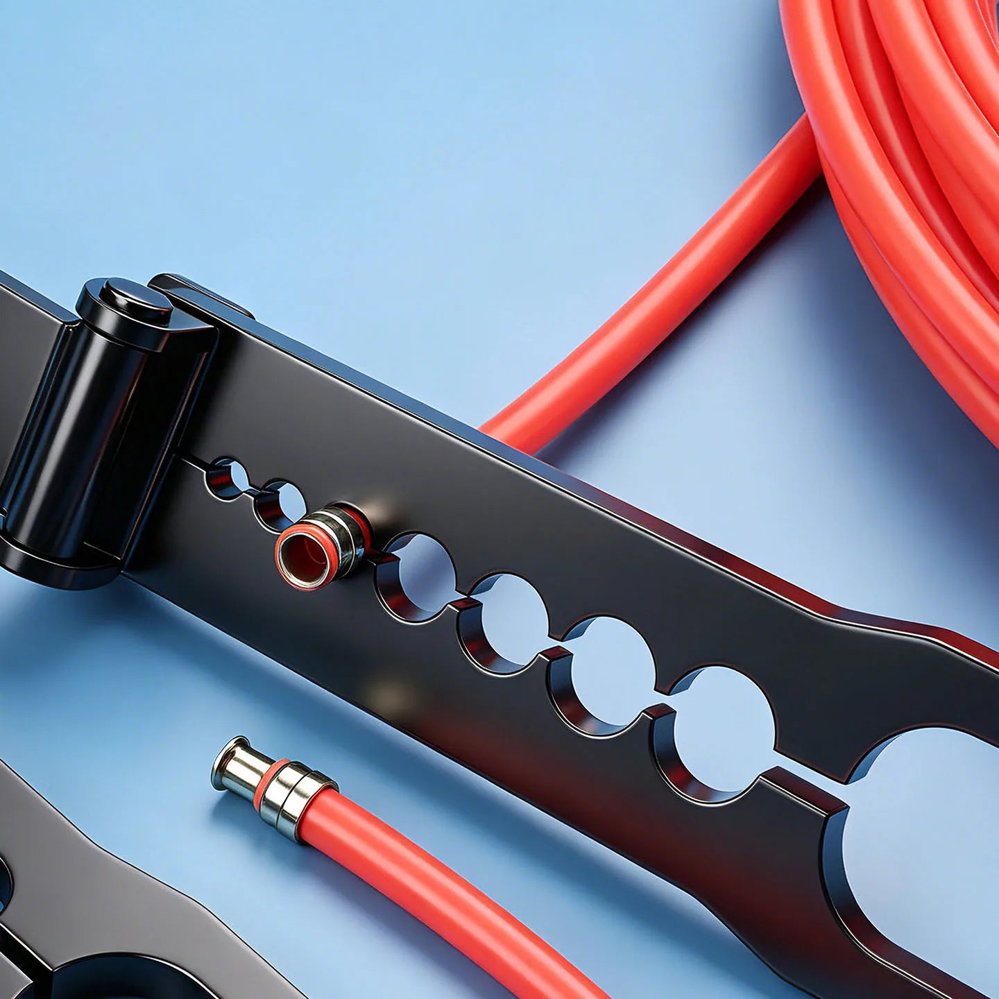 Multi-Hole Air Hose Crimper Pliers – Brake Line Tools – Handheld Brake Line Clinching Tool for Auto and Motorcycle Hose Repair – Black – 664g – $24