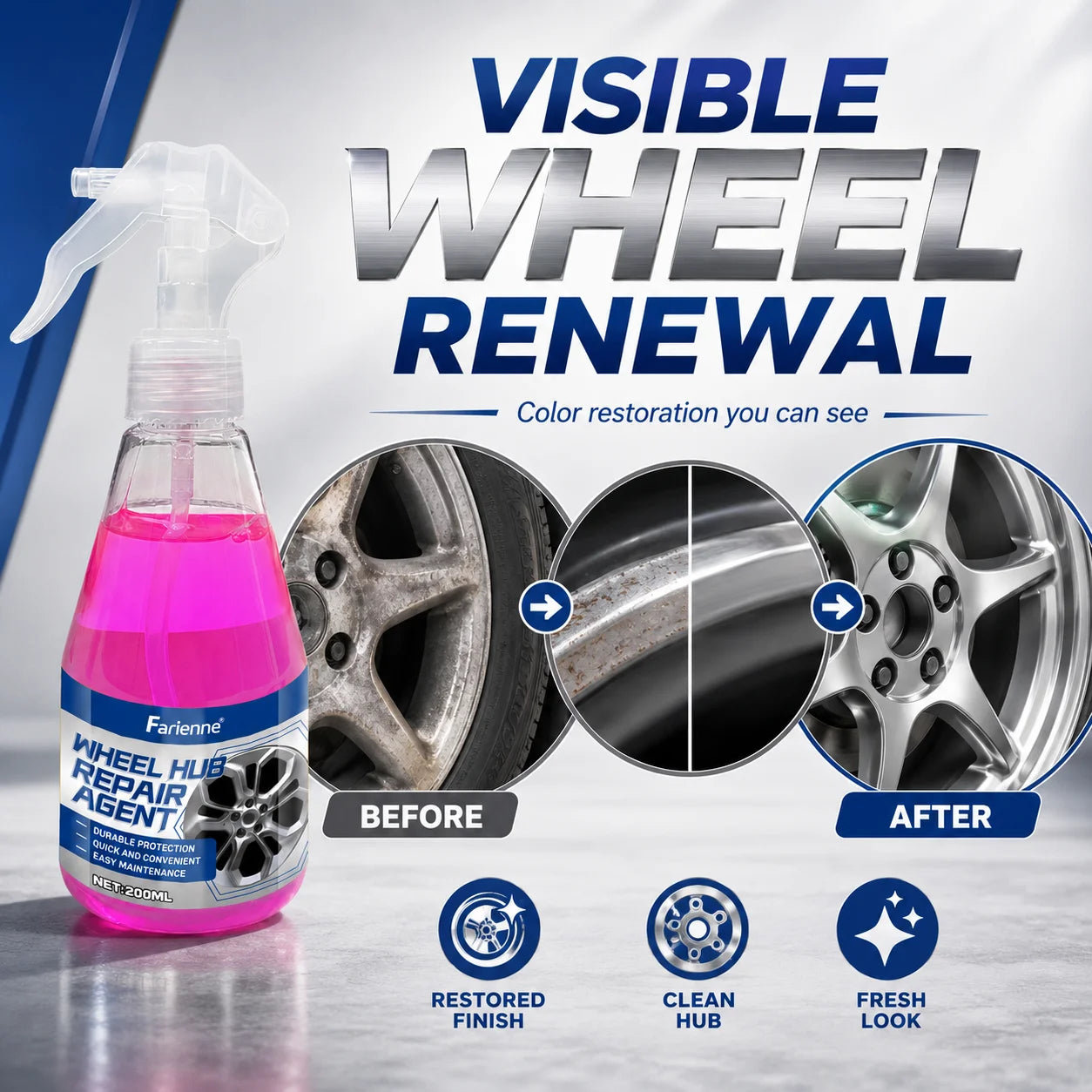 FARIENNE Auto Aluminum Wheel Cleaner