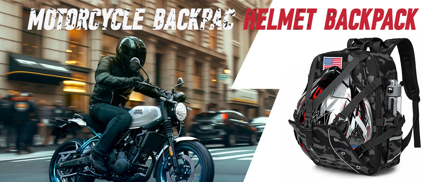 Motorcycle Backpack – 30L Multifunction Helmet & Riding Storage Bag