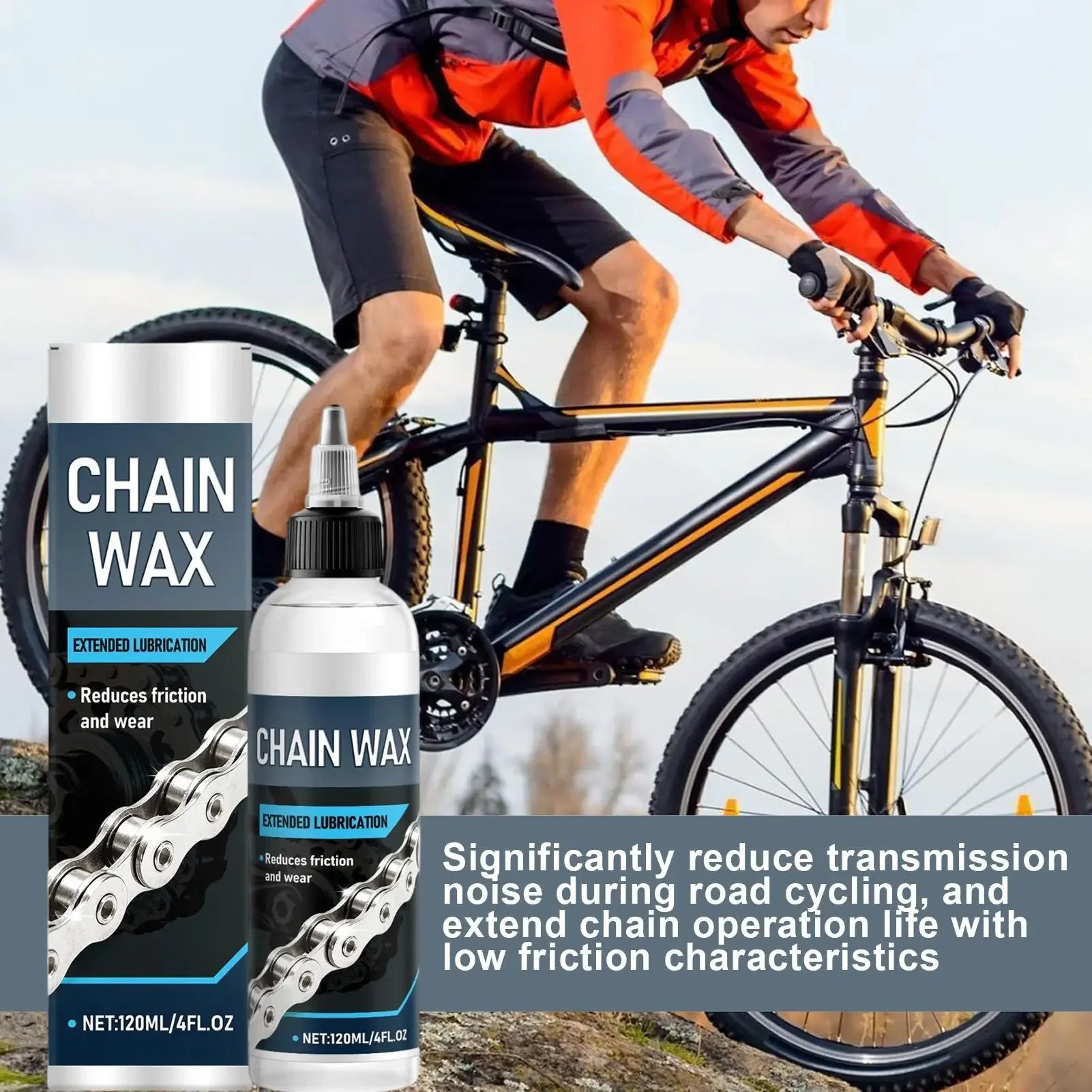 Bike Chain Lube Wax-Based 120ml – MTB Bicycle Lubricant Dry & Wet Conditions Motorcycle Chain Maintenance – $20
