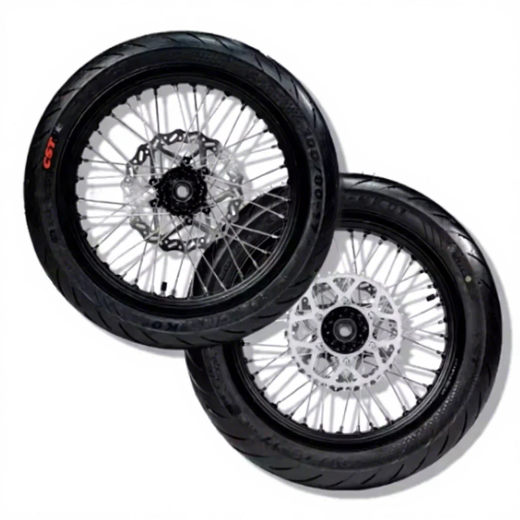 Ultra Bee Supermoto Wheelset Kit – Complete Street Slick Road Tire Set