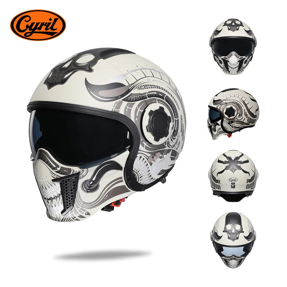 Modular Helmets – DOT & ECE Certified 3/4 Open Face Motorcycle Helmet for Men & Women