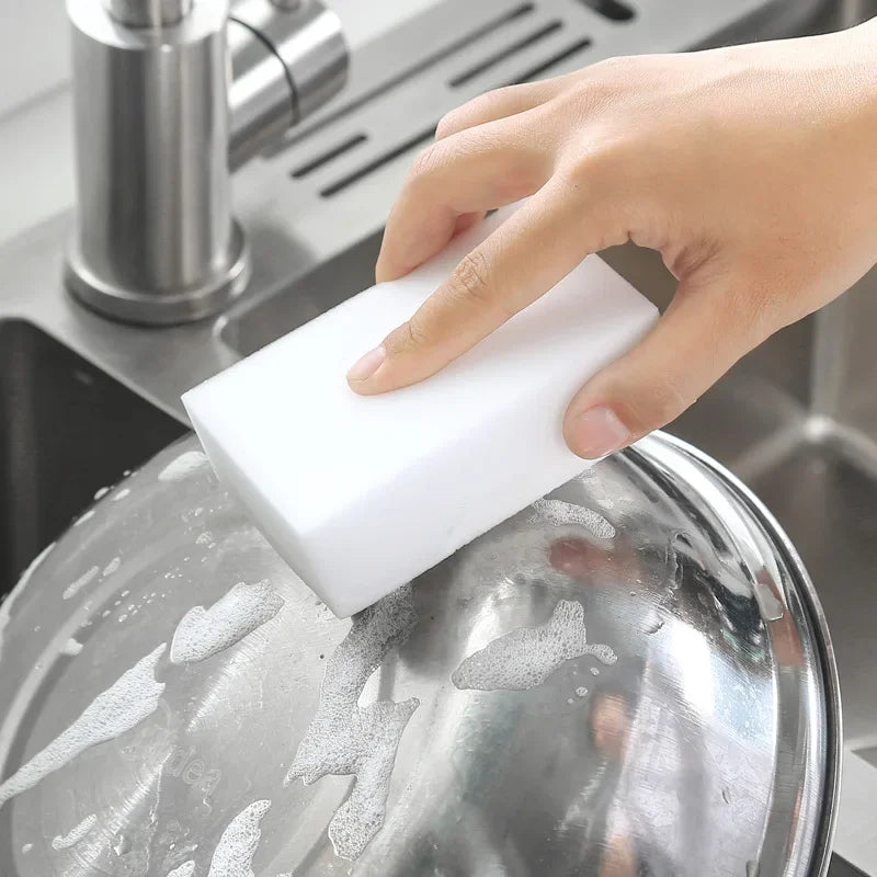 High Density Nano Melamine Magic Eraser Sponge – 5 to 100 Pcs – Motorcycle & Car Cleaning Care Tool – 10×6×2cm / 10×7×3cm – $14
