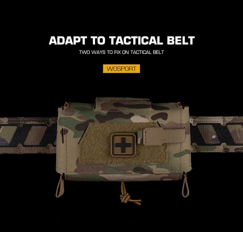 Tactical MD2 Compact Medical Pouch V3 IFAK MOLLE First Aid Trauma Kit for Hunting Camping Patrol Motorcycle Survival