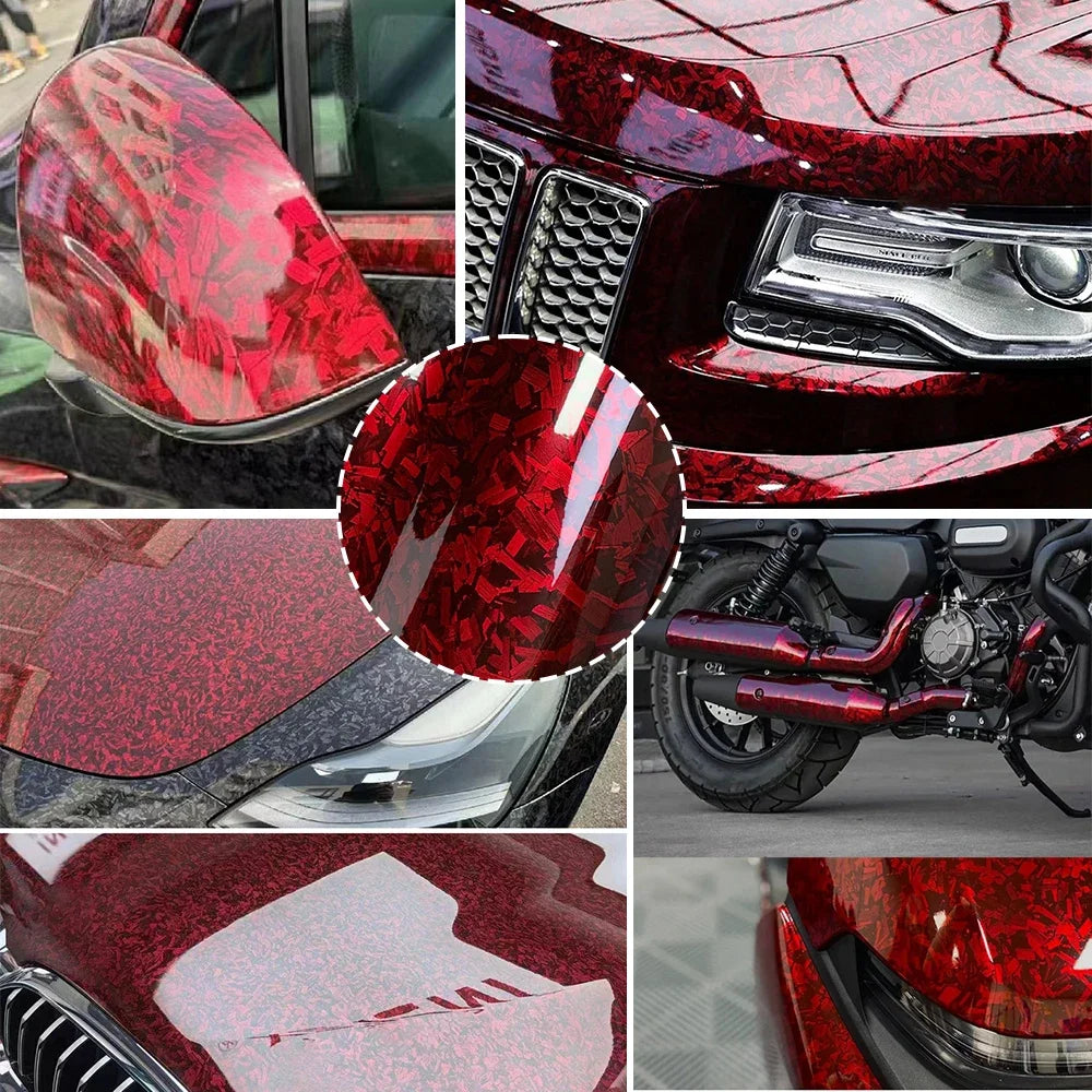 Decorative Vinyl Wrap Film 150cm – Python Camouflage / Carbon Fiber / Auroral Red / Matte Dark Red – Anti-Scratch Waterproof Self-Adhesive PVC – Car Motorcycle Helmet – 10–50cm Wide – $7–46