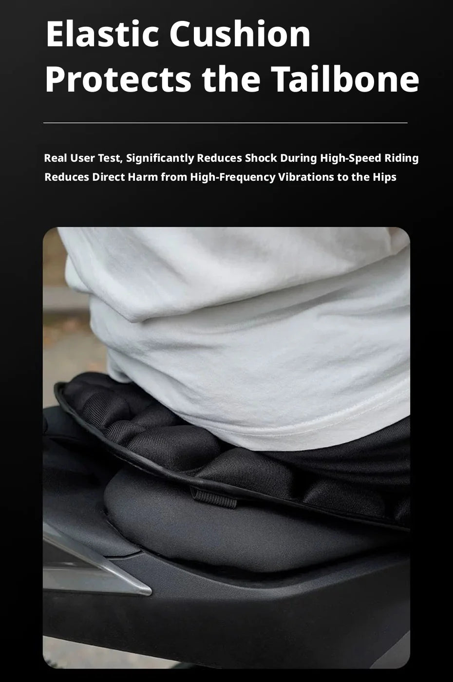 SEAMETAL Universal Motorcycle Gel Seat Cover 3D Breathable Comfort Cushion Shock Absorber Pad Anti-Slip Bike Saddle Protector