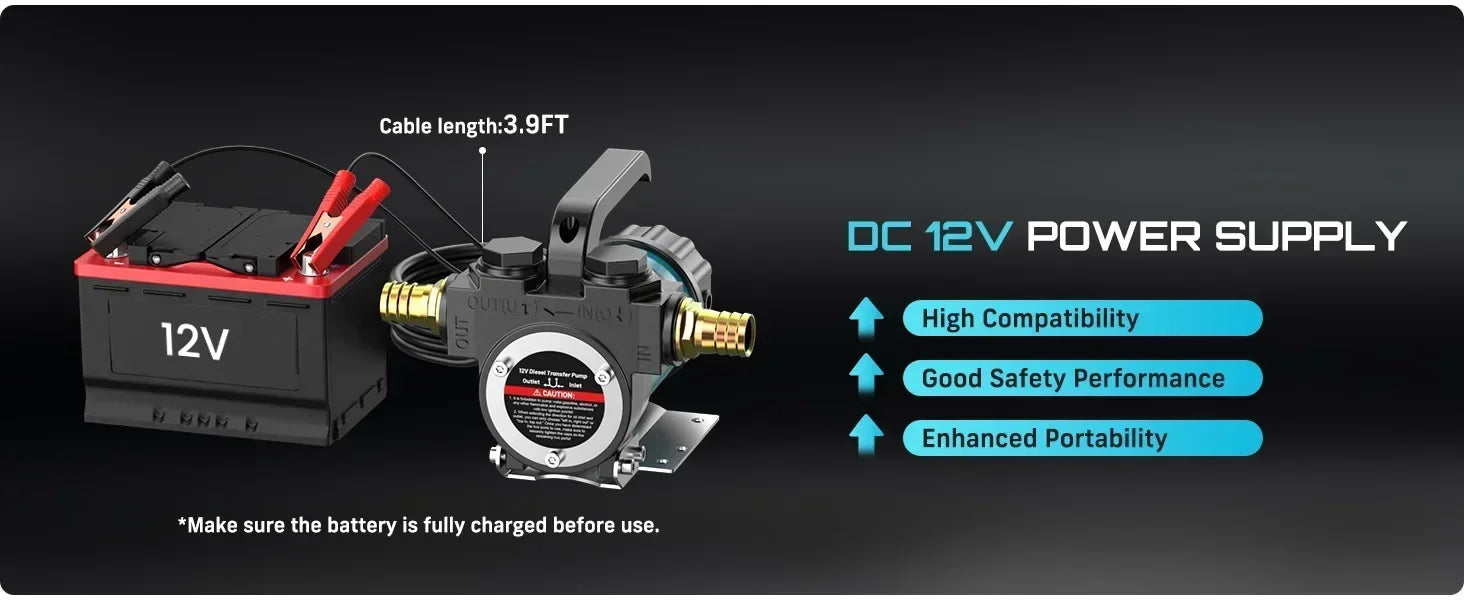 SEESII SL029 12V Diesel Pump 13GPM Kit