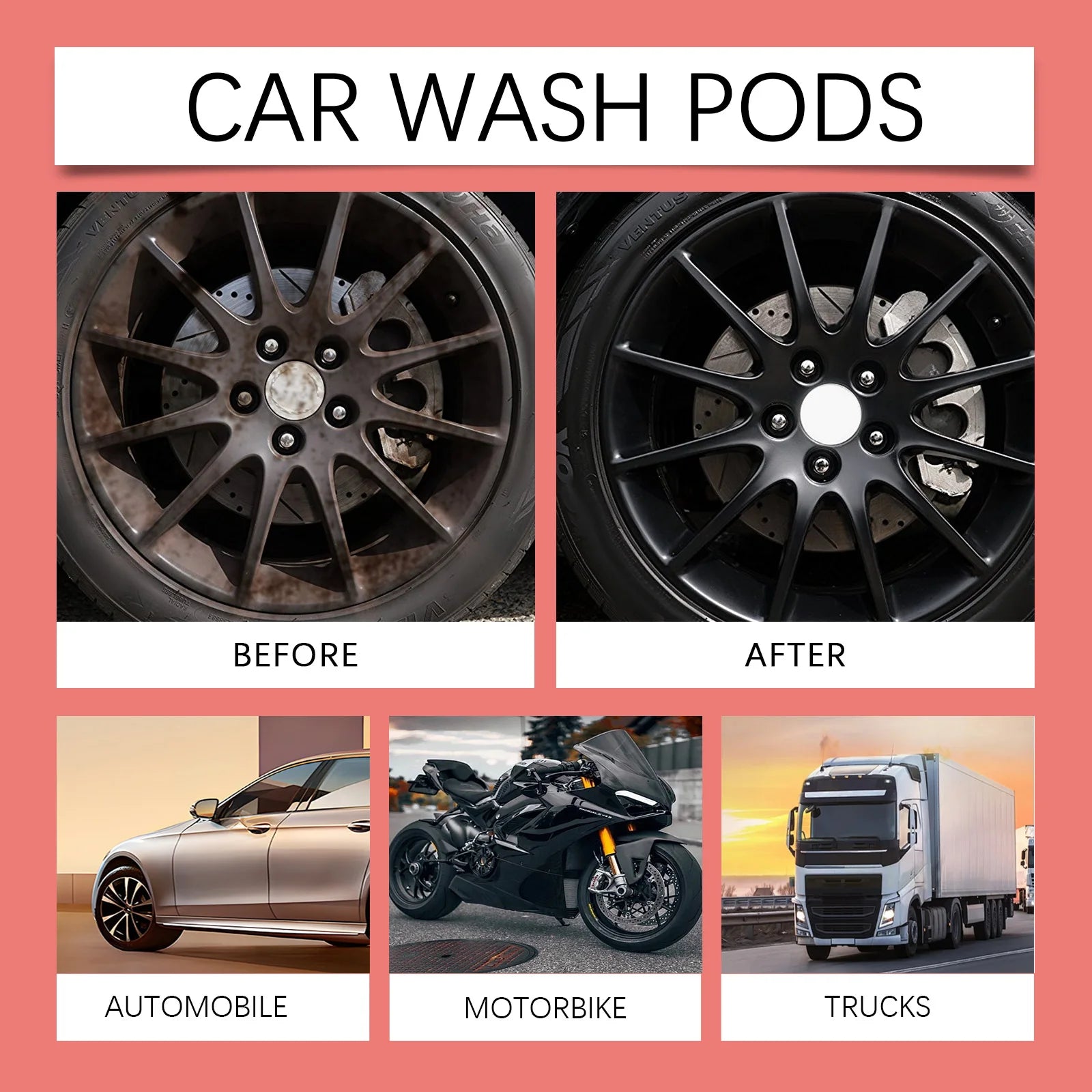 Professional Wheel Cleaner & Alloy Rim Spray 237ml – Brake Dust Remover Tire Renovator Long-Lasting Shine – 1pc / 2pc / 3pc / 4pc – $12–55