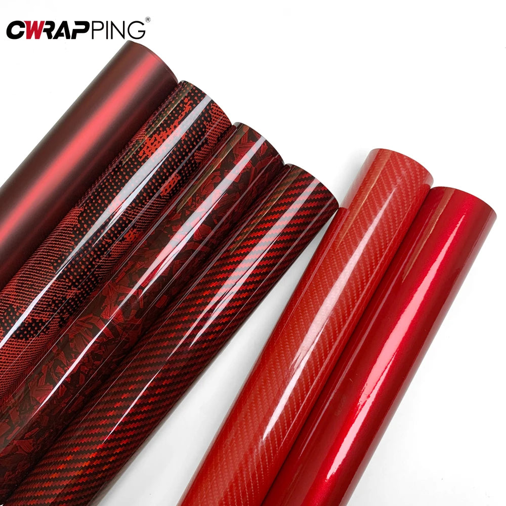 Decorative Vinyl Wrap Film 150cm – Python Camouflage / Carbon Fiber / Auroral Red / Matte Dark Red – Anti-Scratch Waterproof Self-Adhesive PVC – Car Motorcycle Helmet – 10–50cm Wide – $7–46