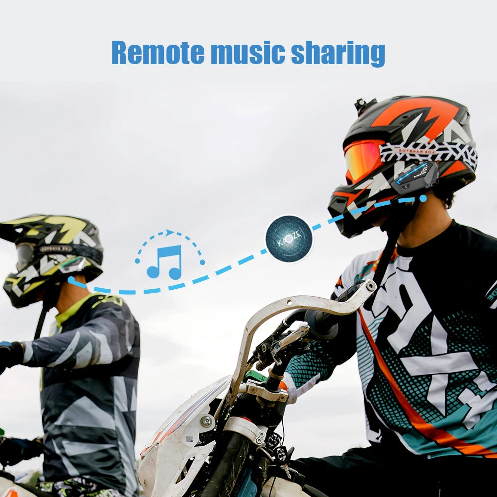 FREEDCONN Motorcycle Bluetooth Headset – Wireless Helmet Intercom & FM Radio