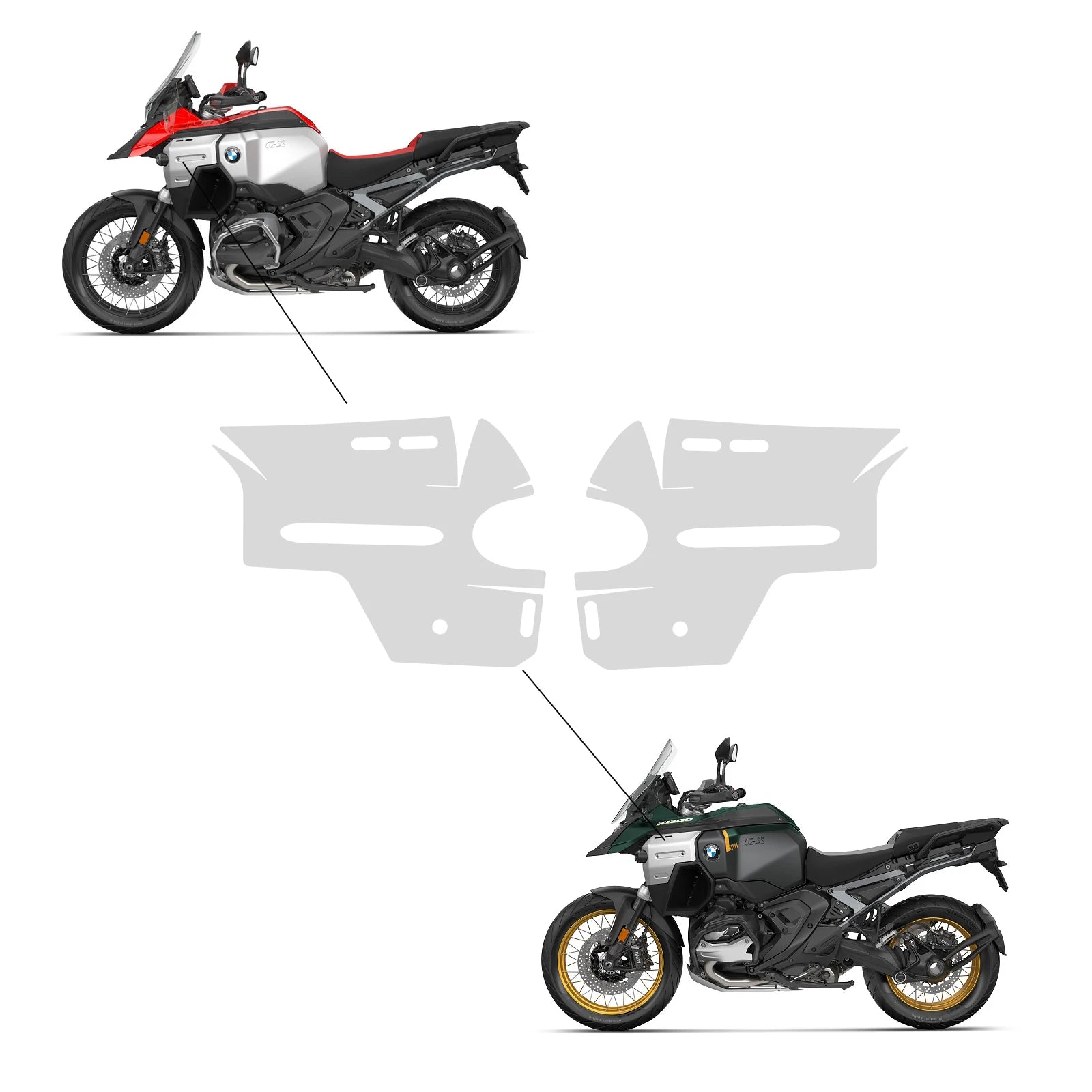 BMW R1300GS Adventure 2024–2025 TPU Paint Protection Film (PPF) – Self-Healing Anti-Scratch Fairing Protection – Panel Kits A–L or Full Set – $17–236